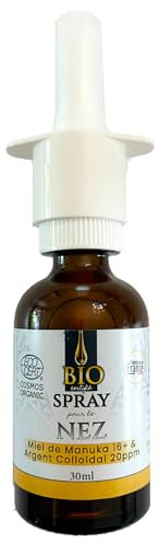 Dr Theiss - Spray pour le Nez - Miel de Manuka Bio 16+, Argent Colloïdal et Sapin Baumier - Purifie et Protège - 100% d'Origine Naturelle - Certifié Bio Cosmos Organic - Spray Pulvérisateur 30ml