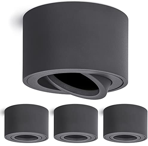linovum SMOL Decken Aufbauspot Aufbaustrahler schwenkbar anthrazit rund für LED Module 25mm