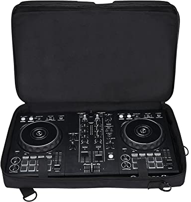 Janjunsi Custodia per DJ Controller Compatibile con Pioneer DDJ-400/DDJ-FLX4/DDJ-SB3/Roland DJ-202 - Borsa per il Trasporto del Mixer DJ, con Tracolla
