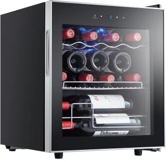 Kalamera Frigorífico para vino, 15 botellas, 40 litros, 5-18°C, independiente Vinoteca, KRC-40FCSS