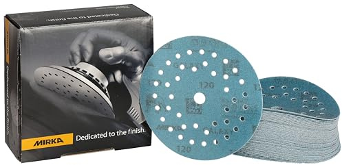 Mirka Schleifscheiben Galaxy Multifit Ø125mm Korn 120 50 Stück | Schleifscheiben für Epoxidharz Holz vielseitig einsetzbar hohe Abriebfestigkeit 50 Stück Klettverschluss