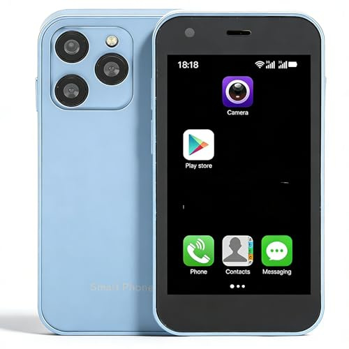3G-Smartphone, Kleines Süßes Telefon mit 3-Zoll-Bildschirm, Zwei Kameras, 2 GB RAM, 16 GB ROM, 1000-mAh, Blau
