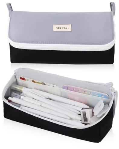Oyachic Federmäppchen Pencil Case Flip-Top Federtaschen Mädchen Mäppchen Große Kapazität Etui Stifte Organizer Kosmetiktasche Reißverschluss für Büro