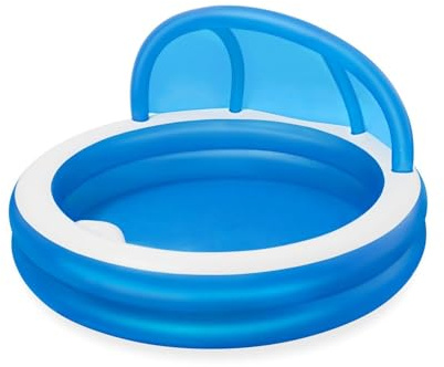 Avilia Uppblåsbar pool för barn med marin äventyr - perfekt för kylning och njutning med uppblåsbart säte och solskydd, 2,41 meter diameter och garanterad säkerhet