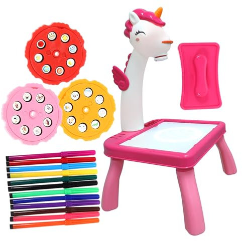 TOBBOMEY Table De Projection Pour Dessin Et Traçage Jouet Projecteur Pour Garçon Fille Planche à Dessin Réutilisable Pour Tout-petits