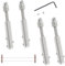 EGNGY Tenditore cavo in acciaio inox 4 pezzi, cavo in acciaio inox 4 mm, filo di acciaio fisso regolabile tenditore a rete adatto per cavo in acciaio da 4 mm, con cacciavite a L