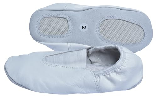 TW SPORTS & KILTS Adult Leather Gymnastic Shoes (White, US Footwear Size System, Adult, Women, Numeric, Medium, 7)