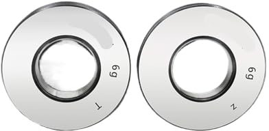 IndusTradCorp 1SET M47-M49 6g Calibro ad Anello filettato metrico Non Standard a Denti Fini Precisione M47 M48 M49 Strumento di Misura for Mano Destra, Calibro Go Go-No(M47-6g T Z,X 1.25)