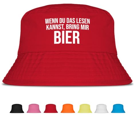 Prozente Momente Bring Mir Bier Fischerhut | Anglerhut | Sonnenhut | Sommer | Party | Lustige Sprüche | OneSize | Malle