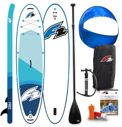 F2 Stand Up Paddle Board Free - Round Sail - SUP Set Größe wählbar Blau 2024/25