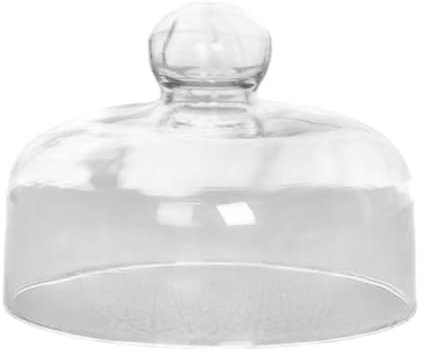 predolo Copertura per Alzata per Torta, Cupola in Vetro per Torta, Coperchio Decorativo per Torta, Campana per Esposizione di Dolci per Alzata per Torta, 17.5x26cm