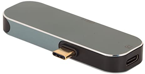 KIMISS USB C HUB 5 en 1 Adaptador Multipuerto para Computadoras Portátiles y Tabletas - Carga PD de Alta Velocidad y Función de Enchufe Caliente