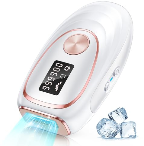 Haarlosy Depiladora de Luz Pulsada IPL con Función de Enfriamiento, 5 Nivel de Energía, 999,900 Flashes, Depiladora Láser Indolora para Mujeres, Hombres, Rostro, Axilas, Piernas y Cuerpo