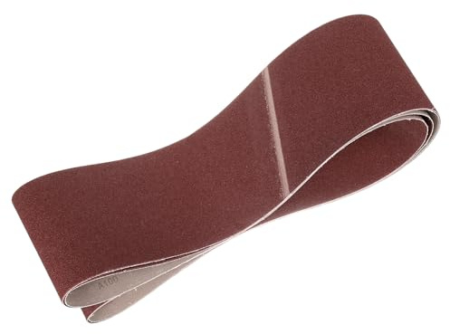 QUARKZMAN 152mm x 2260mm Bandas de Lija Set, 4pcs Cintas Abrasivas 100 Grano Correa para Lijadoras Óxido Aluminio para Carpintería Pulido de Metal Afilador de Cuchillo