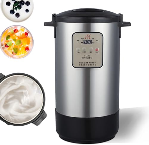 CIELOBLOEN Macchina per la fermentazione e yogurtiera Intelligente in Acciaio Inox da 12/18 Litri con Timer Digitale e Controllo della Temperatura - Fermentatore Elettrico Commerciale
