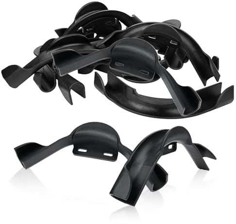10-Pack HeSun PEX PPSU Bend Support with Mounting Plate, 90 Degree 3/4 inch Black Tubing Pipe Hanger