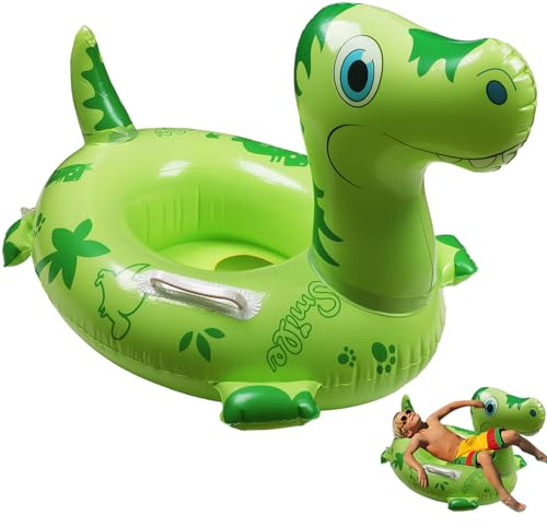 Pool Inflatables for Kids, Inflatable Pool Floats f, Dinosaur Baby Swimming Float with Sound Tails and Handle, Kids Pool Inflatables for Boys Girls Summer Beach Water Sports Toys