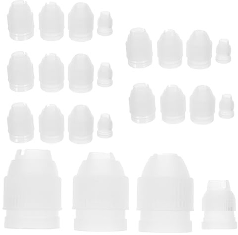 Generic Piping Bag Nozzle Tip Coupler Adaptor with Four Diameter Specifications 24pcs Pp Material Easily Connects Piping Tips to Bags for Home Baking and Dessert Stores