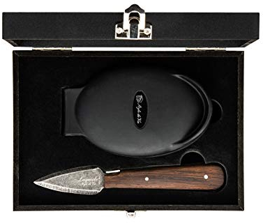 Laguiole Style de Vie Austernmesser Luxury Line, Wenge holz, mit Austernhalter