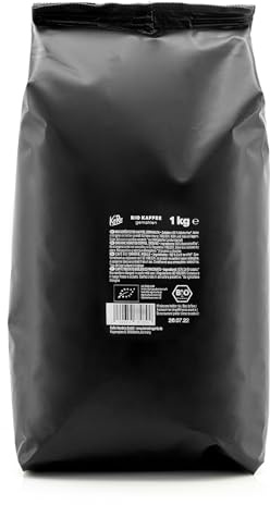 KoRo - Café noir bio moulu 1 kg - Goût équilibré - Arôme intense - Torréfaction douce - Qualité bio