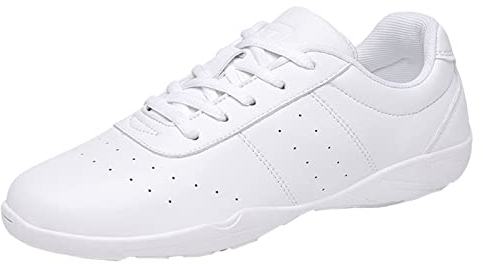 YUKTOPA Damen Cheerleading Schuhe Mädchen Cheerleading Schuhe Tanz Training Schuhe Gymnastik Yoga Turnschuhe Tennisschuhe Weiß 35