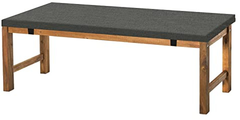 Aselbia Bankauflage Sitzkissen 100X35X5CM,Waschbare Rutschfestes Bankkissen Sitzauflage Bequeme Bankpolster für Bank, Fensterbank, Gartenmöbel, Terrasse, Drinnen,Dunkles Warmes Grau