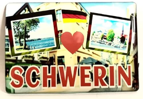 Schwerin Deutschland Mecklenburg Vorpommern Kühlschrankmagnet Souvenir Reiseandenken Fridge Magnet