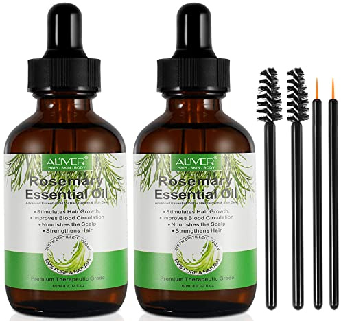 Rosemary Oil for Hair Regrowth(4.04 Fl Oz),Mulitpurpose 100% Pure Rosemary Essential Oil for Hair Loss,Hair Skin Nail Nourishment,Rid of Itchy and Dry Scalp for Unisex