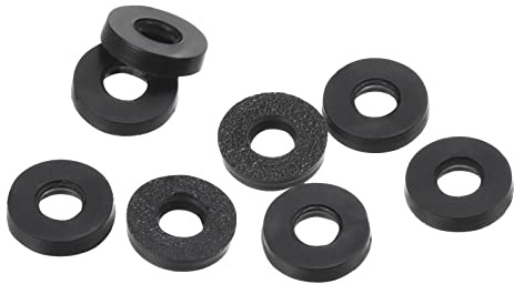 PATIKIL M3 Gummi Flache Unterlegscheiben 8 Pack 3mm ID 7mm AD Dichtungsringe Beilagscheiben Dichtring für Wasserhahn Rohrleitung Wasser Schlauch Befestigung Bolzen Schwarz