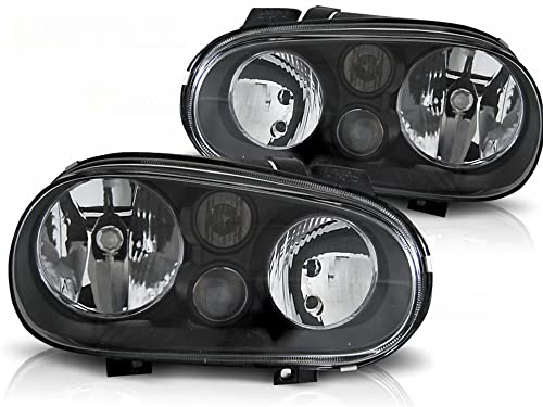 Tuning-Tec Scheinwerfer Set für VW Golf 4 schwarz mit Nebelscheinwerfer H7 H3 09.1997-09.2003