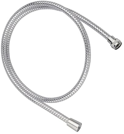 SwissWave Flexible de Douche PVC 160cm Filetage 1/3 Anti-Torsion Argent | Certifié pour l'eau potable - cône rotatif - revêtement protégé des rayures - vissage manuel