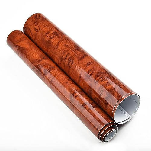 Adhesivo de vinilo de grano de madera de alto brillo para coche, resistente a los rayos UV, agua, suciedad, grasa, sal, ácidos débiles y aceites para coche o motocicleta