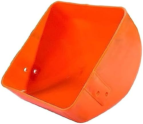 Futtertrog für Schweine, große Kapazität, Ferkel-Futterstation für Geflügel, Rinder, Haustiere, Tierhaltung (Orange)