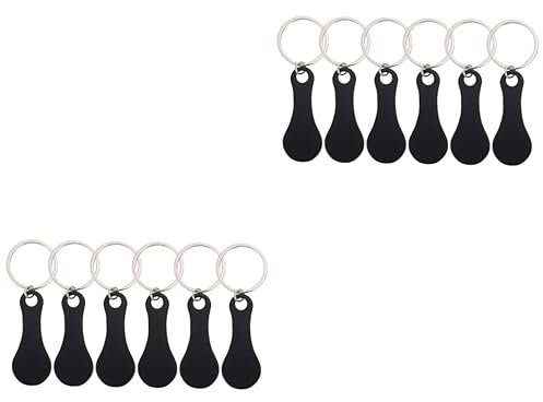 NUOBESTY 12 Pcs Carrello Inserto Gettone Portachiavi Della Moneta Catena Chiave Dell'Automobile Chiavi Della Macchina Trolley Carrello Ciondolo Auto Gettoni Trolley Chiave Della Moneta
