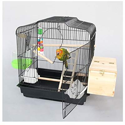 DLAZUM Massiver Vogelkäfig, tragbarer Vogel-Reisekäfig, Haustierhaus, großer Metall-Vogelkäfig, Papageienkäfig, Kanarienkäfig für Turteltauben, Finken, Parrotlet-Vogelkäfig (A) (B)