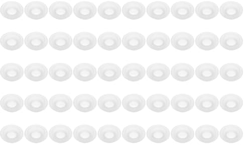 sourcing map 50 Pcs Silicone Rubber Gaskets Washer, High Pressure Leak-proof Beer Bottle Gasket Seals Top Washers for Swing Flip Beer Soda Bottle, White
