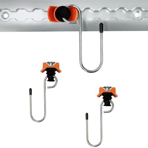 2 Fittinge mit Haken für Airlineschiene, Airlineschiene Zubehör zum Aufhängen bis 50kg Airlineschienen Fitting für Lieferwagen Wohnmobile LKWs