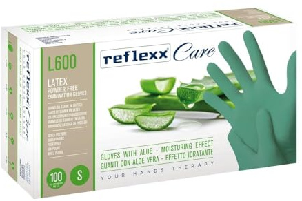 Generico REFLEXX L600 Guanti in lattice con ALOE VERA - 6.2 gr - TG XS - 100 pz