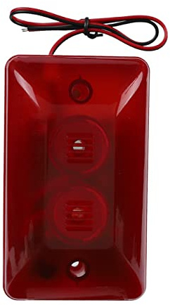 Sirène stroboscopique pour extérieur, lumière stroboscopique de 12 V, 14 × 9 × 5, sirène stroboscopique avec câble, 12 V, 15 W, alarme sonore, lumière rouge clignotante, sirène sonore
