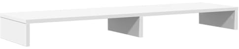vidaXL Monitorständer Weiß 100x27x10 cm Holzwerkstoff