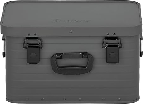 Enders® Alubox Toronto S grå, 29 liter, aluminiumlåda 1 mm väggtjocklek, stänkvattentät, stapelbar – aluminiumlåda, metalllåda med lock – kan användas som transportlåda, grå #3885
