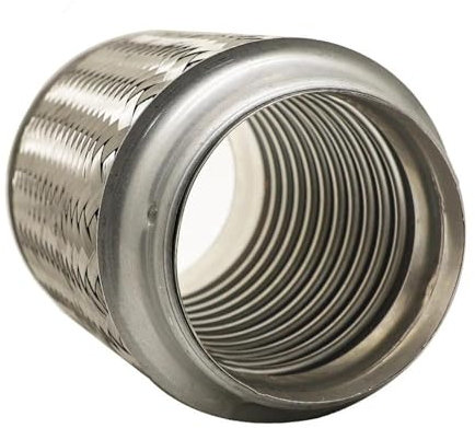 ZSQGHGH Auspuffblenden Auspuffrohr Teleskopisch Flexible Verbindung Geflecht Faltenbalg Edelstahl-Schalldämpfer-Rohrverbinder Geschweißt Universell Auto-Endrohre(I.D 60MM-203MM)