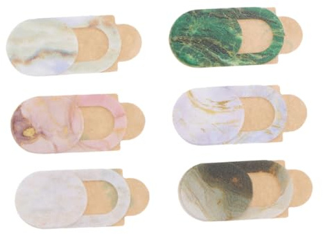 DOITOOL 6piezas Cubierta De Cámara De Laptop Protector De Privacidad Deslizante De Diseño De Mármol para Webcam Funda De Seguridad para Ordenadores y Móviles