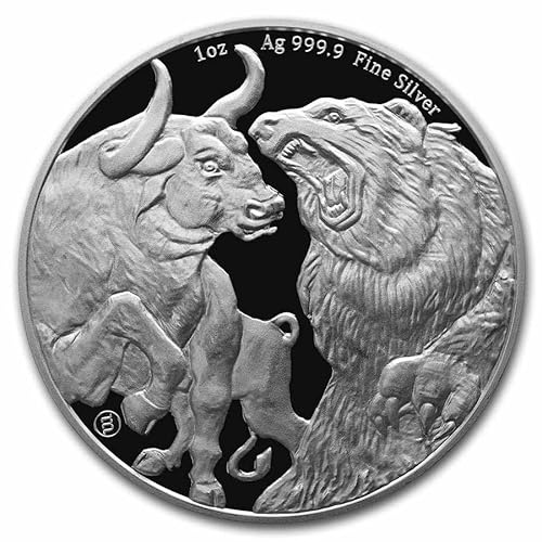 Generisch 1 Oz Silbermünze Tokelau - Bull 2022 Bear -BU- Silber 999 Silver Coin