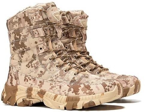 TPTOP Botas Tácticas Hombres Militar Impermeable Bota Patrulla Ejército Botas Altas con Cordones Acampar Al Aire Libre Senderismo Bota Combate Desierto Zapatos de Trabajo Seguridad,A-43EU