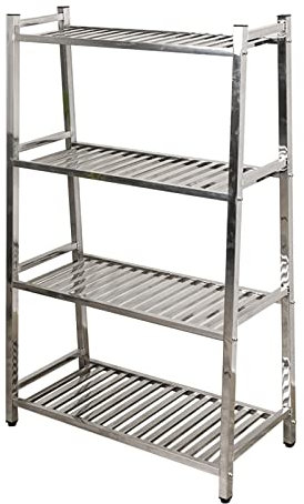 Support de Plantes à 4 Niveaux en Acier Inoxydable pour Pots de Fleurs, étagère de présentation pour Jardin intérieur et extérieur, Serre, Patio, Balcon, Organisateur de jardinièr