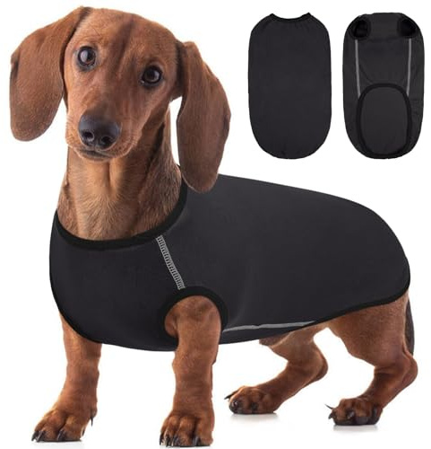 Hjyokuso Dackel Pullover für Kleine Hunde XS - Leichter Fleece Pulli, Dehnbares Hundeshirt für Mini-Dackel Frühling, Sommer, Herbst Winter