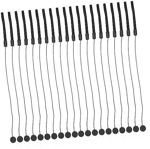 Happyyami 20 Stück Objektivdeckelhalterseile Elastisch Schwarz Abs für Kameraobjektivdeckel Sicherer Halt bei Outdoor Aktivitäten