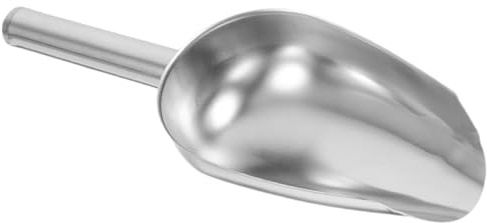 ELAYARD Edelstahl Eisschaufel Vielseitiger Food Scoop Für Eiswürfel Mehl Getreide Pommes Küche Haushalt Bar Einfacher Griff Kratzfreie Oberfläche