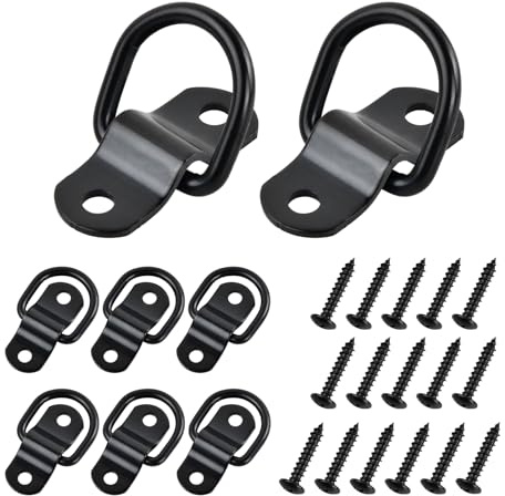 8 Pezzi Anelli di Ancoraggio ad Anello in Acciaio Inox, d Gancio di Ancoraggio per Rimorchio, Ganci Ad Anello a D Robusto Anelli di Fissaggio, per Carichi Su Rimorchi, Camion, Camper, Supporta 400kg